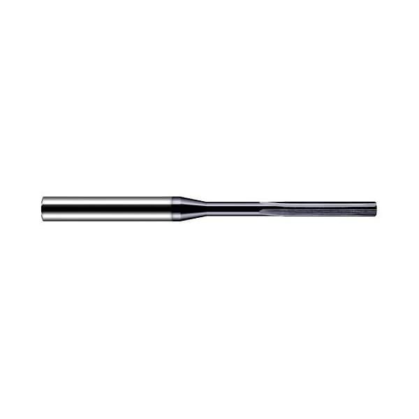 0.457 mm Reamer dia x 3.500 mm Margin Length Carbide Reamer, 4 Flutes, AlTiN Coated